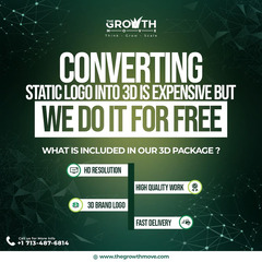 Converting Static Logo into 3D in Expensive, We Do It for Free!