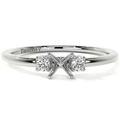Find Your Dream Ring with Our Round Diamond Three Stone Engagement Ring Setting