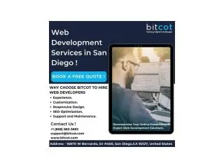 Custom Website Development Services San Diego | Bitcot
