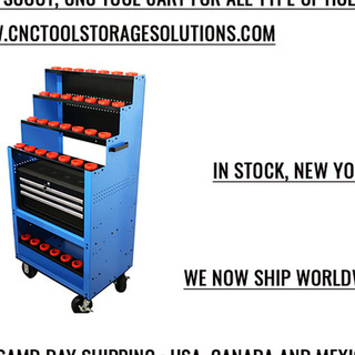 Uratech USA Inc. Maxi Scoot CNC Tool Cart – Secure, Durable Storage